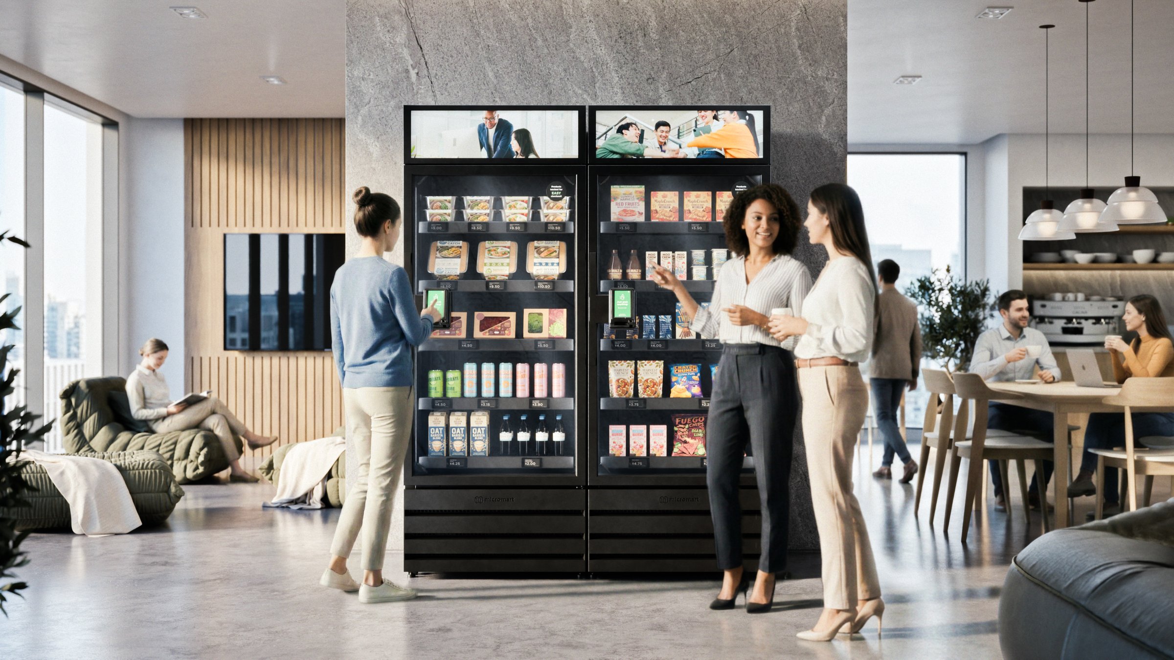 A Smart Store in an office break-room lounge