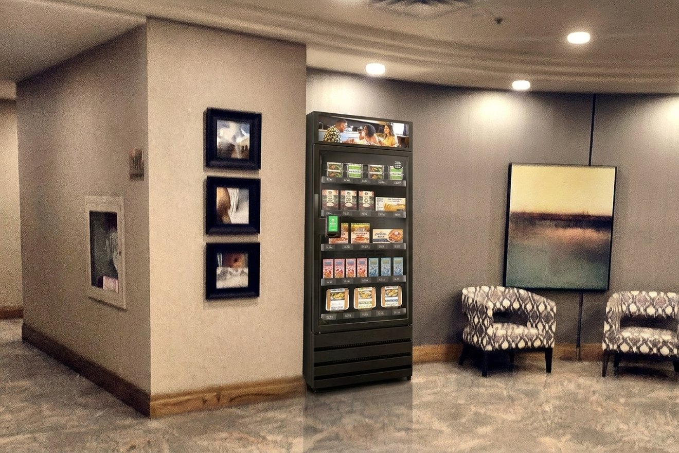 A Smart Store shown in a residential amenity lounge