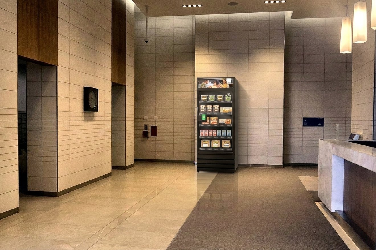 A Smart Store shown in a building lobby