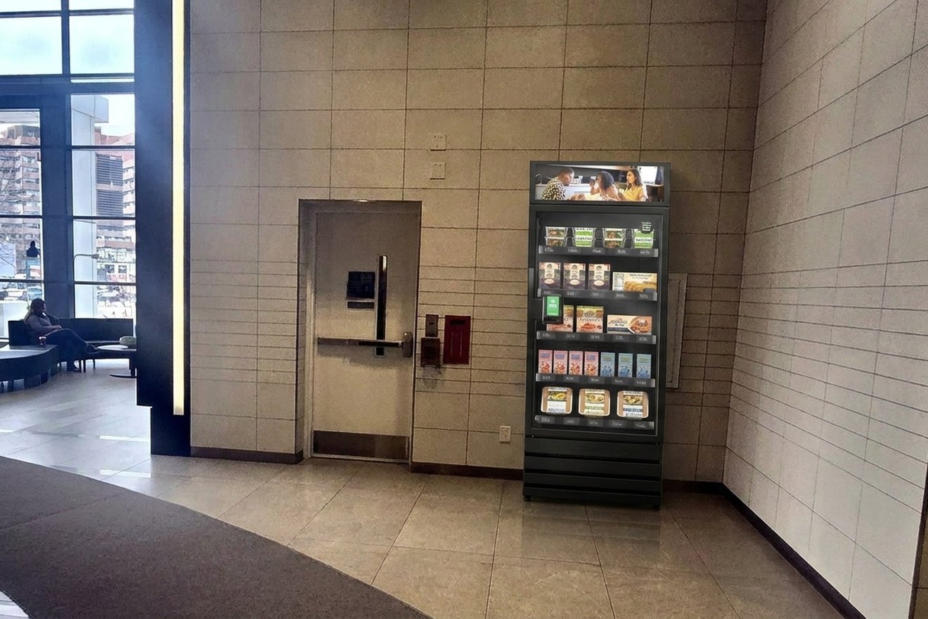 A Smart Store shown near a building entrance